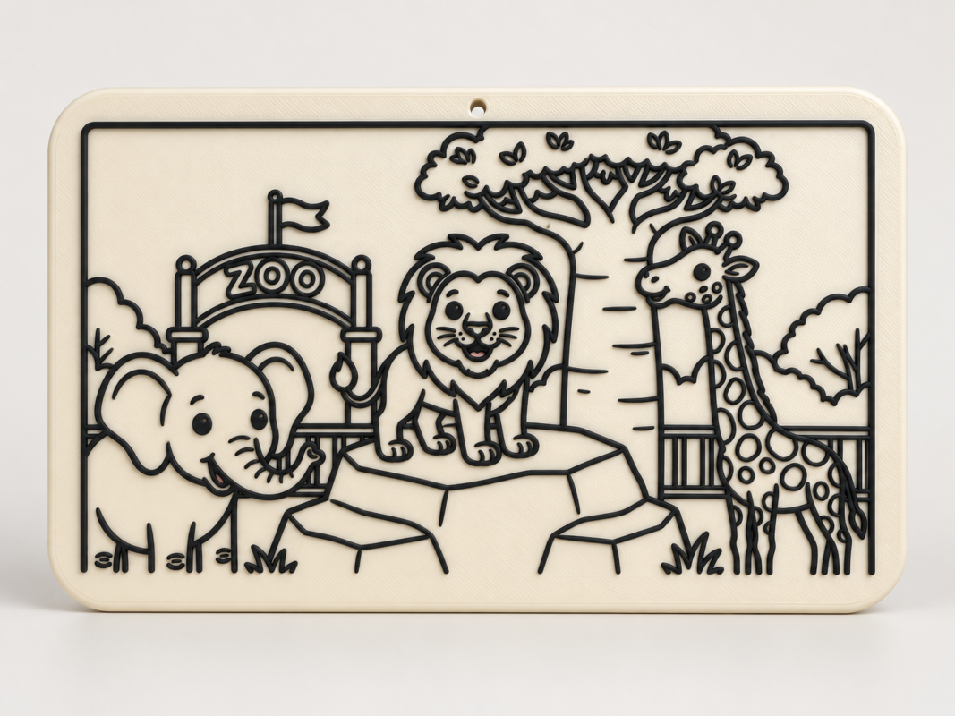 3D omalovánka – Zoo