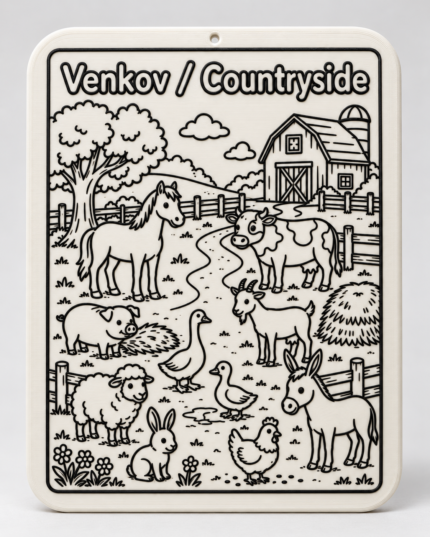 3D tabulka Venkov / Countryside – zvířata na farmě